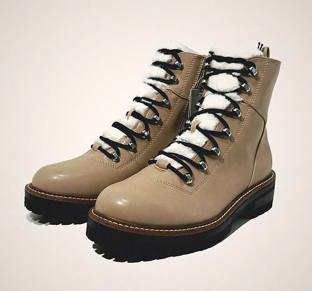 A New Day Women's Leighton Hiking Boots Color Taupe - Size 11